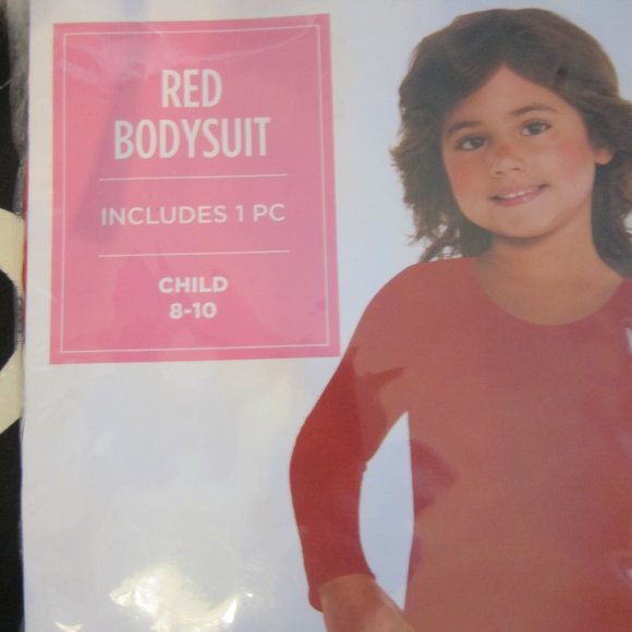 Girl's Long Sleeve Red bodysuit childs size 8-10   Costumes, dancing, exercise - Picture 2 of 3